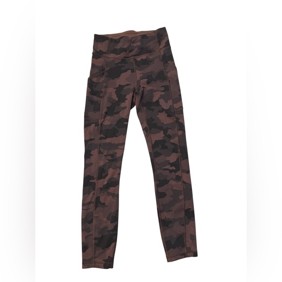 Lululemon Invigorate High-Rise Tight Leggings Heritage Camo Brown Women’s 4 25” - Picture 8 of 11